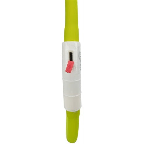 Trixie Lichtgevende Halsband Hond Usb Siliconen Oplaadbaar Groen - HALSBANDEN MET LICHTJES - BrokjesKoning.nl