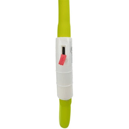 Trixie Lichtgevende Halsband Hond Usb Siliconen Oplaadbaar Groen - HALSBANDEN MET LICHTJES - BrokjesKoning.nl