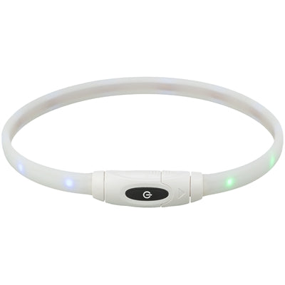 Trixie Lichtgevende Halsband Hond Usb Siliconen Oplaadbaar Meerkleurig - HALSBANDEN MET LICHTJES - BrokjesKoning.nl