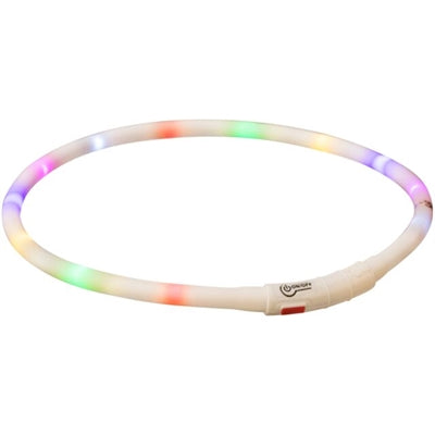 Trixie Lichtgevende Halsband Hond Usb Siliconen Oplaadbaar Meerkleurig - HALSBANDEN MET LICHTJES - BrokjesKoning.nl
