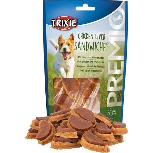 Trixie Premio Chicken Liver Sandwich Glutenvrij - SNACKS GEDROOGD - BrokjesKoning.nl