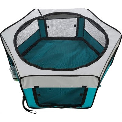 Trixie Puppy Ren Turquoise / Grijs - DRAADKOOIEN - BrokjesKoning.nl