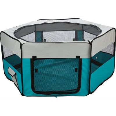 Trixie Puppy Ren Turquoise / Grijs - DRAADKOOIEN - BrokjesKoning.nl