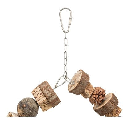 Trixie Ringschommel Hout / Dennenappels Naturel - SPEELGOED - BrokjesKoning.nl