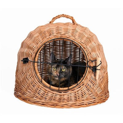 Trixie Rotan Kattenmand Met Deur - VERVOERSBOX - BrokjesKoning.nl