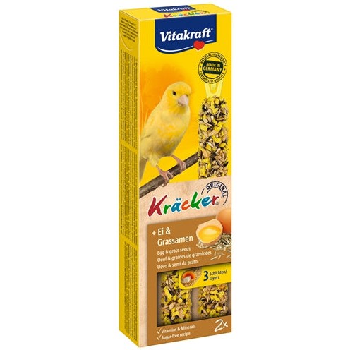 Vitakraft Kanarie Kracker Ei - SNACKS HARD - BrokjesKoning.nl