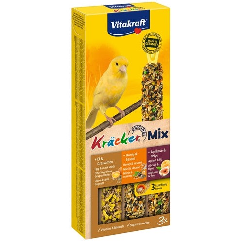 Vitakraft Kanarie Kracker Honing/Fruit/Ei - SNACKS HARD - BrokjesKoning.nl