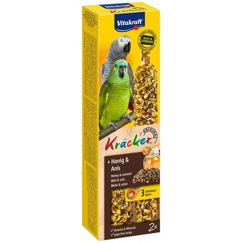 Vitakraft Papegaai Kracker Honing - SNACKS HARD - BrokjesKoning.nl