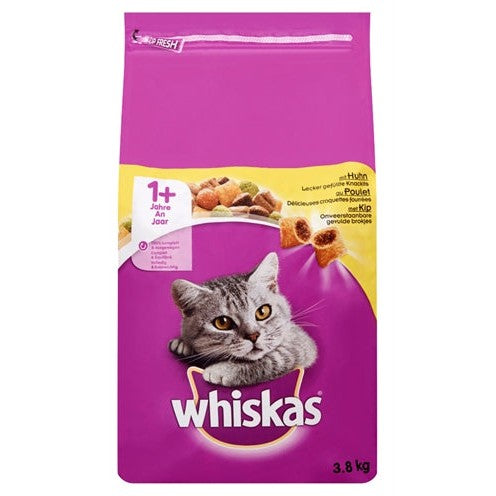 Whiskas Droog Adult Kip - DROOGVOER - BrokjesKoning.nl