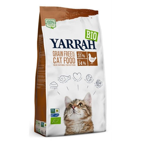 Yarrah Cat Adult Tarwevrij Kip / Vis - DROOGVOER - BrokjesKoning.nl