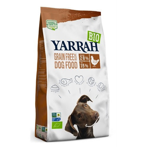 Yarrah Dog Biologische Brokken Graanvrij Kip/Vis - DROOGVOER - BrokjesKoning.nl